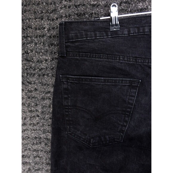 Levis 502 Jeans Mens 32x32 Actual 33x31 Black Tapered Fit Stretch Denim Preppy - Picture 13 of 15